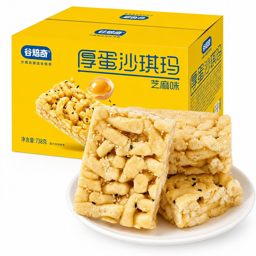 AI 生成糕点产品图：AI 一键出图案例 - 商品主图: 展示商品主体全貌与基础识别