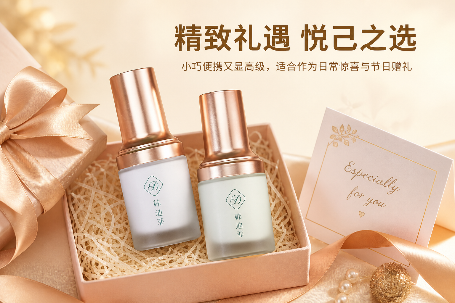 阿里国际站粉底液产品图怎么做？ - 礼品/销场景图: 展示礼品节日场景